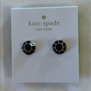 Navy Blue and Gold Kate Spade Earrings